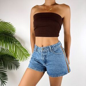 Vintage Y2K Indie Grunge High Waisted Light Wash Blue Jean Denim Shorts / Sz: 5